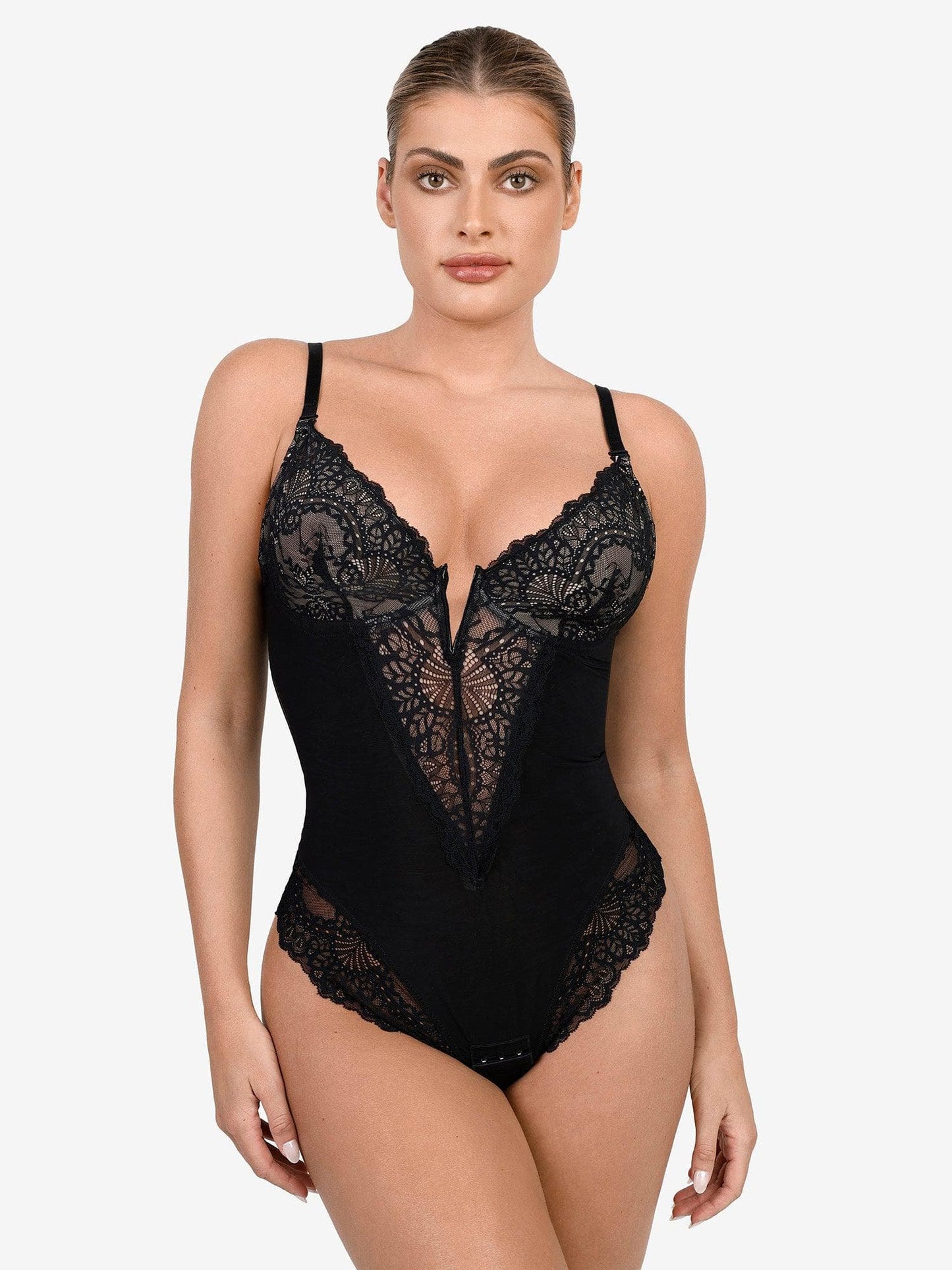 Dantelli Derin V Yaka Shapewear Bodysuit