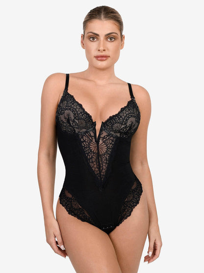 Dantelli Derin V Yaka Shapewear Bodysuit