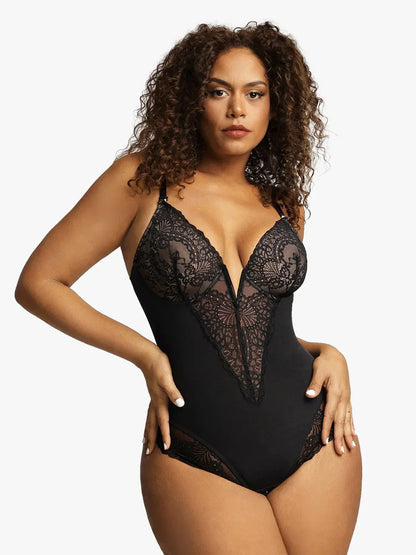 Dantelli Derin V Yaka Shapewear Bodysuit