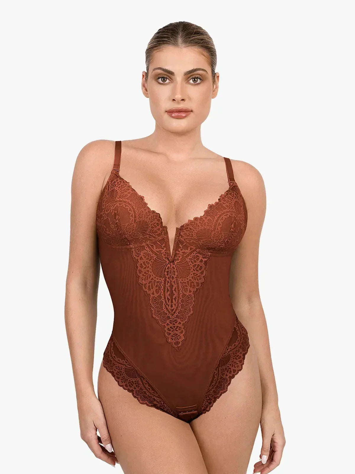 Dantelli Derin V Yaka Shapewear Bodysuit