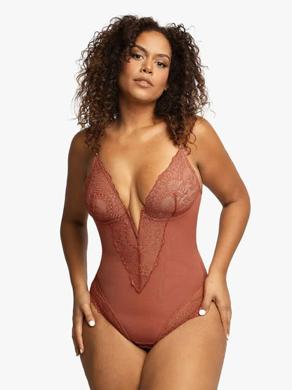 Dantelli Derin V Yaka Shapewear Bodysuit