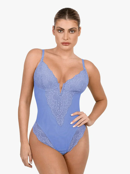 Dantelli Derin V Yaka Shapewear Bodysuit