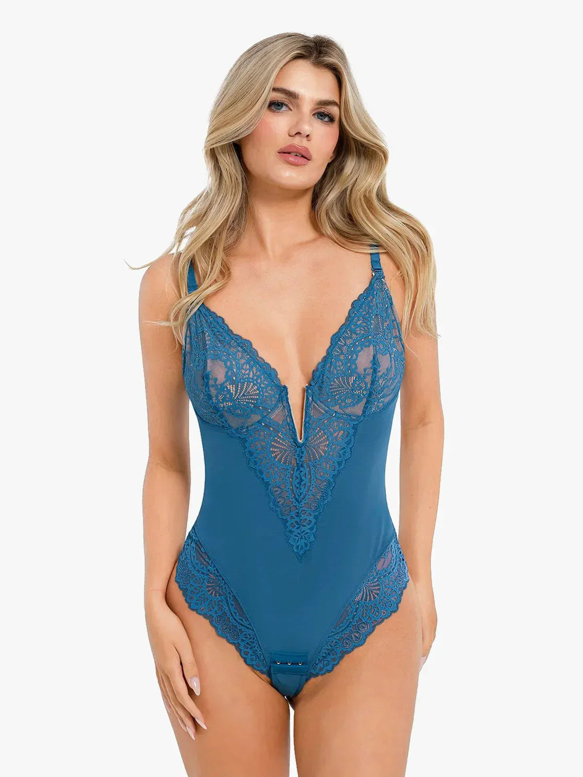 Dantelli Derin V Yaka Shapewear Bodysuit