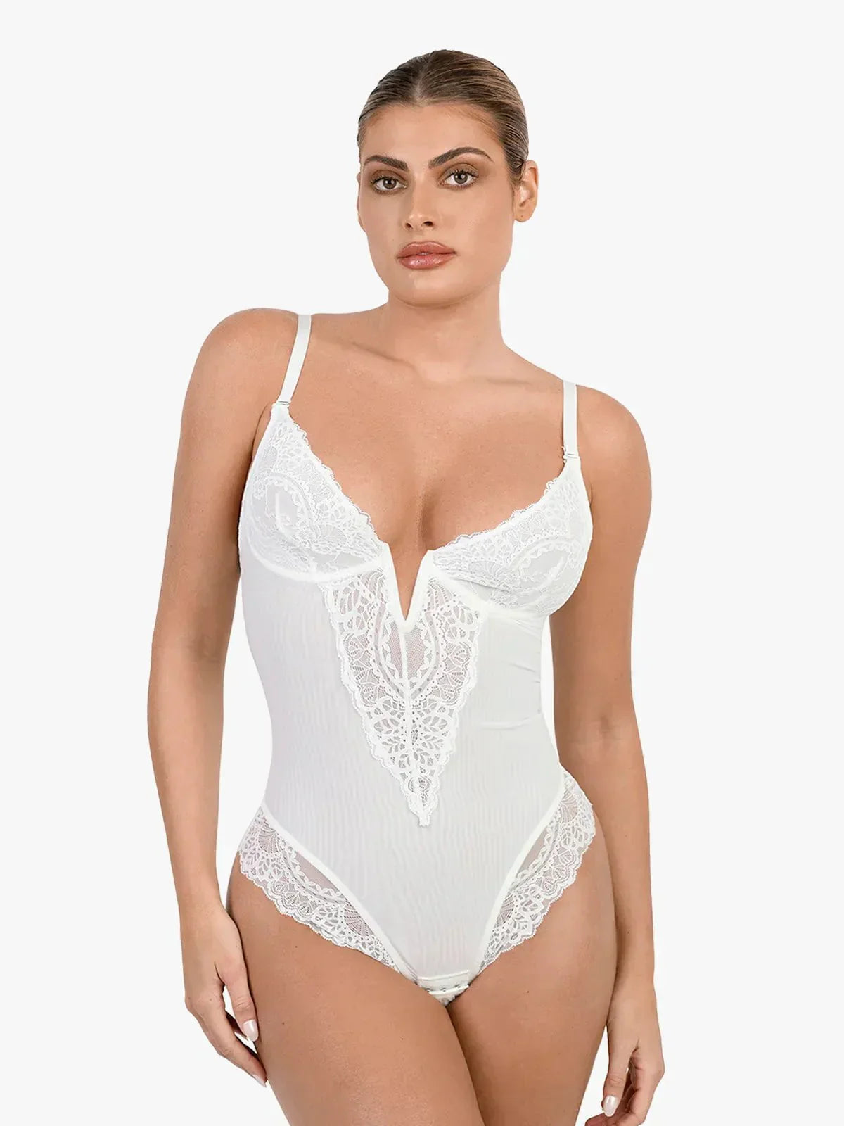Dantelli Derin V Yaka Shapewear Bodysuit