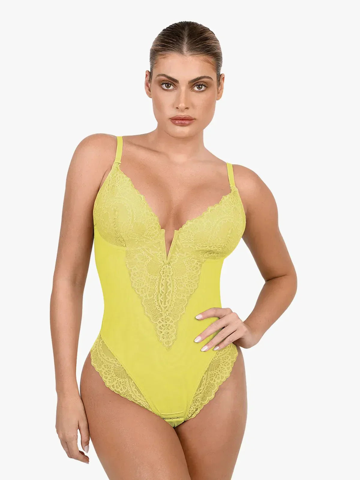 Dantelli Derin V Yaka Shapewear Bodysuit